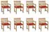 vidaXL Gartenstühle 8 Stk mit Roten Kissen Massivholz Teak 3073064