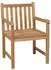 vidaXL Gartenstühle 8 Stk mit Roten Kissen Massivholz Teak 3073064