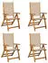 vidaXL Gartenstühle 4 Stk Klappbar Massivholz Akazie und Textilene 3279244