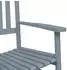 vidaXL Schaukelstühle 2 Stk mit Klapptisch Grau Massivholz Pappel