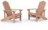 vidaXL Adirondack-Gartenstühle 2 Stk HDPE Braun 3095694