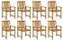 vidaXL Gartenstühle mit Kissen 8 Stk Massivholz Akazie 3078201