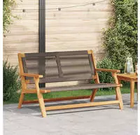 vidaXL gartenm&ouml;bel Grau 122 x 76 x 73 cm Massivholz Akazie