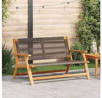 vidaXL Gartenm&ouml;bel Grau 122 x 78 x 73 cm Massivholz Akazie 367824