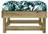 vidaXL Gartenhocker mit Kissen 2 Stk Kiefernholz Imprägniert 825470