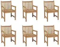 Gartenst&uuml;hle 6 Stk. Massivholz Teak Vidaxl