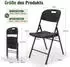 Sekey Klappstuhl bis 150KG Schwarz Holzoptik 4er Set