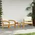 vidaXL Gartenstuhl mit Kissen 2 Stk Öl-Natur Massivholz Akazie 4106465