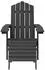 vidaXL Adirondack-Gartenstuhl mit Fußteil HDPE Anthrazit 318646