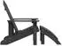 vidaXL Adirondack-Gartenstuhl mit Fußteil HDPE Anthrazit 318646