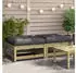 vidaXL Gartenhocker mit Kissen 2 Stk Kiefernholz Imprägniert 838108