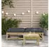 vidaXL Gartenhocker mit Kissen 2 Stk Kiefernholz Imprägniert 838108