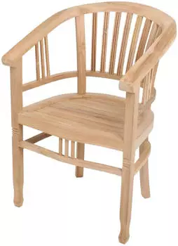 Deluke Gartenstuhl OVE Teak Natur Relaxsessel Wetterfest Terrassenstuhl Outdoor
