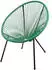 Deluke Gartenstuhl 2er Set SVEN Kunstgeflecht Kunststoff Grün Relaxsessel Wetterfest Gartenstühle Outdoor