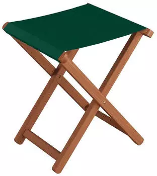 Erst-Holz Gartenhocker Klappbar X-Stuhl Dunkel mit Gr&uuml;n 10-210 Einzelst&uuml;ck