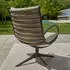 Applebee Apple Bee Camp Bay Gartensessel drehbar Edelstahl mit Sitz- und Rückenkissen Braun Sand