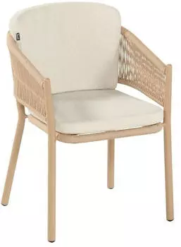 Hartman Altea Gartensessel Aluminium/Rope mit Sitz- und R&uuml;ckenkissen Braun