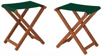 Erst-Holz X-Stuhl Klappstuhl Dunkelbuche, gr&uuml;ner Stoff (V-10-216-04)