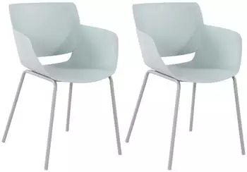 CLP Alpena Gartenstuhl 2er Set Kunststoff, t&uuml;rkis (326799)