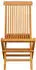 vidaXL Gartenstühle Massivholz Teak blaue Kissen 4er-Set (3062593)
