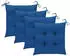 vidaXL Gartenstühle Massivholz Teak blaue Kissen 4er-Set (3062593)
