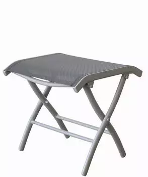 Gardissimo Windsor Hocker/Beistelltisch Aluminium Textilen Silber/Mix-Silber