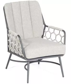 SonnenPartner Yale Loungesessel Aluminium Polyrope silbergrau (80072011)