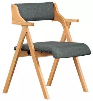 SoBuy Klappstuhl mit Armlehne, gepolstert, Holz, dunkelgrau (FST98-SG)