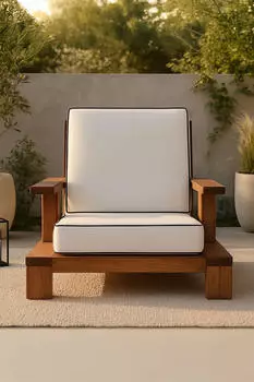 Gardenson Daria Loungesessel Akazienholz Weiß (002615016401)