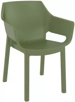 CLP Dora Gartenstuhl stapelbar, Kunststoff, Oliv (327709)