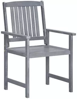 vidaXL Gartenst&uuml;hle 6 Stk. Massivholz Akazie Grau (3078205)