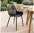 Idimex Verde Gartenstuhl 4er Set, schwarz, ergonomische Sitzschale (12145)