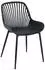 Idimex Verde Gartenstuhl 4er Set, schwarz, ergonomische Sitzschale (12145)