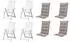 Gardenson Siena Garden 8er-Set Tampa weiß Maße (cm): B: 61 H: 109 Material-Mix
