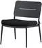 Gardenson Loungesessel Schwarz Metall Textil Schaumstoff rund 55x73x59 cm