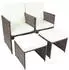 Ambia Garden 4-tlg Rattan Fußauflage Hocker Raloso