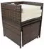 Ambia Garden 4-tlg Rattan Fußauflage Hocker Raloso