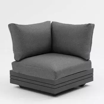 Zebra Zebra Loungeeckteil Cubo Graphit Dunkelgrau Metall Textil Schaumstoff 74x76x68 cm