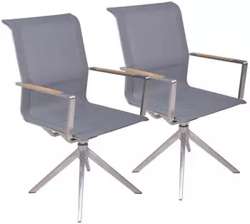 Gardenson Garden Pleasure Drehstuhl SALIDA 2er Set