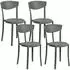 Beliani Grau Kunststoff 4-Sitzer 42x80x40 cm