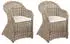Beliani Gartensessel Beige naturmaterialien 56x87x68 cm