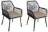 Proregal Beige Metall 2-Sitzer 54x81x62 cm
