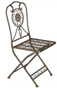 DanDiBo Metall Tecla 17921 Metallstuhl Braun Antik