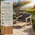 TecTake Rattan Natur Kunststoff 69x69.5x76 cm