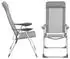 en.casa Klappstuhl-Set Hellgrau Textil Metall 57x109x67 cm