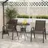 Costway 4er Set Terrassenstühle Stapelstühle mit Armlehnen 56x70x84cm Braun