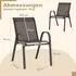 Costway 4er Set Terrassenstühle Stapelstühle mit Armlehnen 56x70x84cm Braun