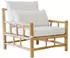 Gardenson Garten Relaxsessel Teak Holz Teak mit 1 großem und 1 kleinem Kissen