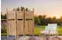 Gardenson Garten Relaxsessel Teak Holz Teak mit 1 großem und 1 kleinem Kissen