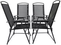 VCM Gartenstuhl Camping Anthrazit H. 105 x B. 61 x T. 56 cm